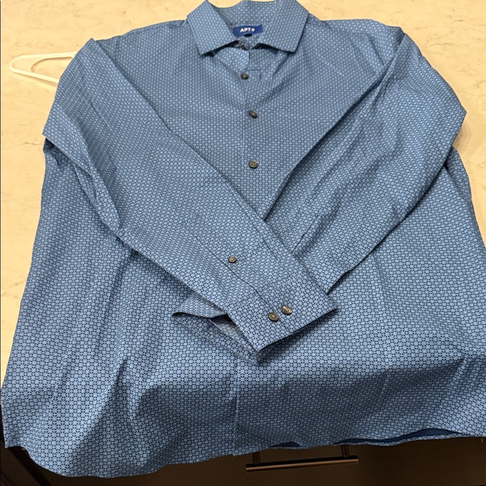 Apt. 9 Men's Casual Blue Button Down Shirt